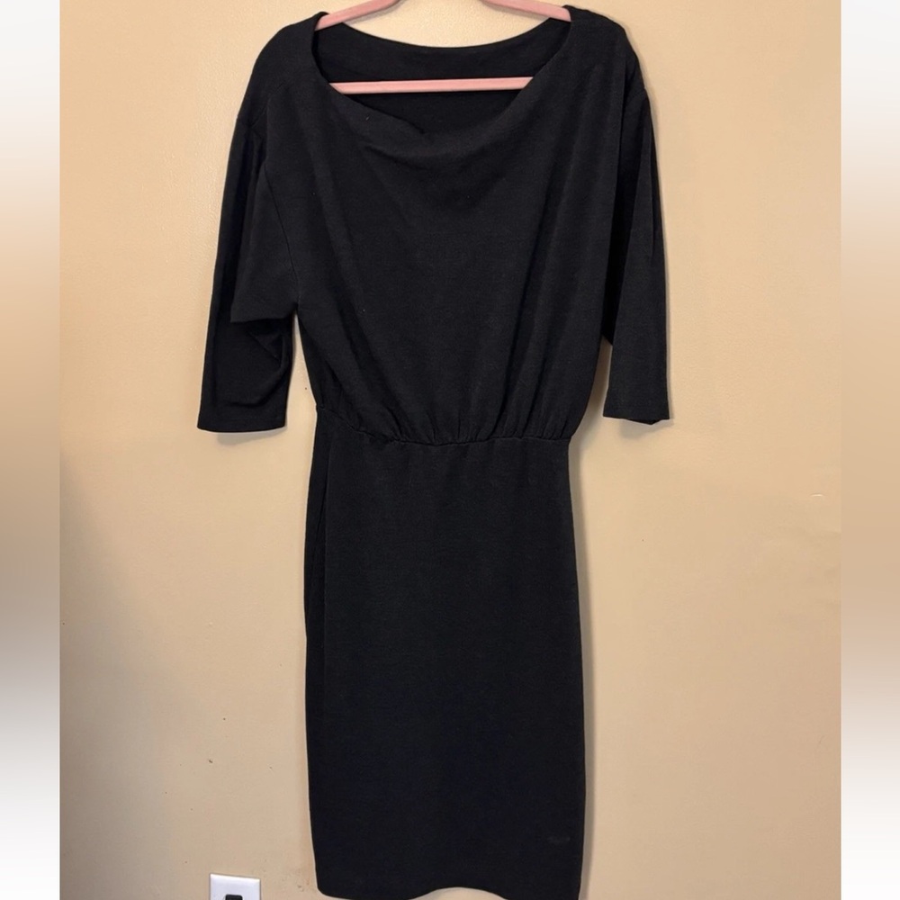 Anthropologie, Women’s Fit Column Dress, Slit, Extra Comfort, Grey, Balletcore S
